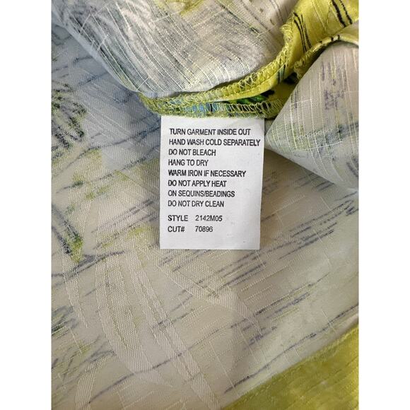 Nancy Bolen City Girl 100% Silk Vintage Embellished Sleeveless Tank Top Beach M - Picture 13 of 14